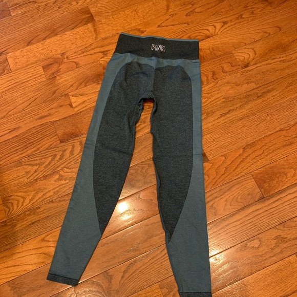 Victorias Secret PINK Seamless Leggings Teal Blue NWOT - Picture 2 of 6